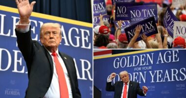 Trump hangs with seniors in Florida's Villages âÂ  touts everything he's done to make life more affordable